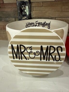 MR. & MRS. Striped Happy Everything Large Attachmment